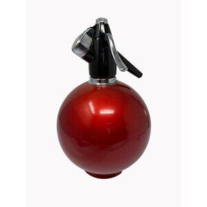 Vintage Globemaster Soda Syphon Red Black Mid Century Modern Barware As Is